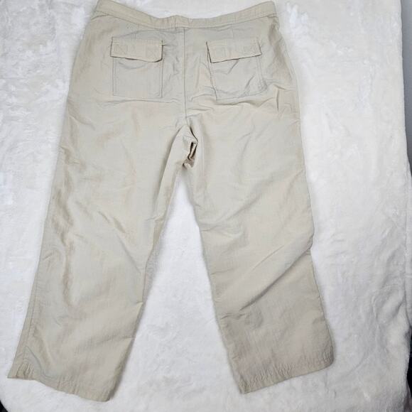 Water Girl  patagonia large 100% Nylon Pants Khaki Cargo Made in the USA - Picture 7 of 12